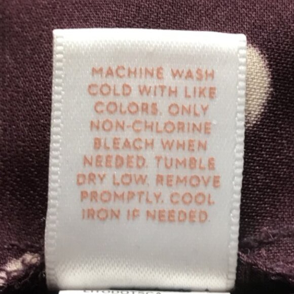 LC Lauren Conrad Maroon Polka Dot Tie-Back Blouse - Picture 8 of 9